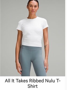 Lululemon All It Takes Ribbed Nulu T-Shirt - White (4)